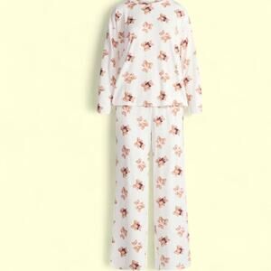 Joyspun Teddy Bear Pajama Set (M)